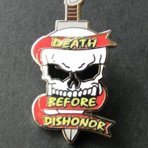 Skull Death Wings Biker Special Forces Small Jacket Lapel Pin 1.25 inches 